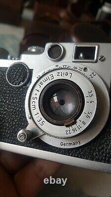 Leitz LEICA IIF Red Dial with ELMAR 3,5/5cm Germany Red Scale Lens M39