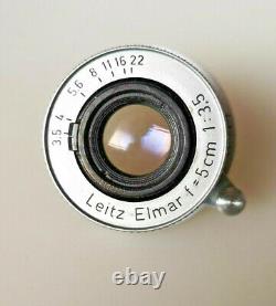 Leitz LEICA Objektiv ELMAR 3,5/5cm Germany Red Scale Lens Leica M39 Near Mint