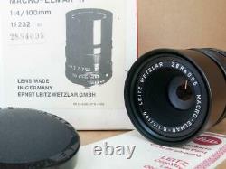 Leitz Leica 11232 100mm Macro-Elmar-R Lens Boxed