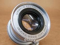 Leitz Leica 50mm 12.8 Elmar Lens Screw Mount 1957
