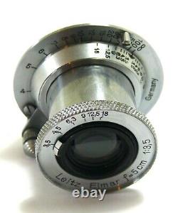 Leitz Leica 5cm 50mm f/3.5 Elmar lens LTM screw fit 1933 EXC+