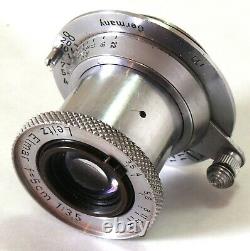 Leitz Leica 5cm 50mm f/3.5 Elmar lens, Leica LTM screw fit EXC+