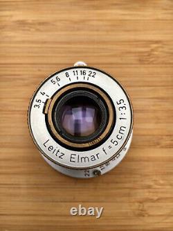 Leitz Leica 5cm f3.5 Elmar Red Scale Lens LTM L39 M39 Screw Mount