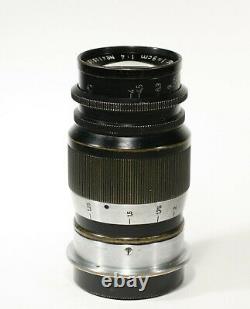 Leitz Leica Black Elmar 9cm f/4 INTERNALLY CLEANED Early UNCOATED Lens 15 Blades