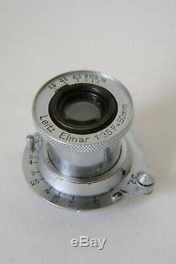 Leitz Leica ELMAR 50mm f3.5 Screw Prime Lens Made in 1949