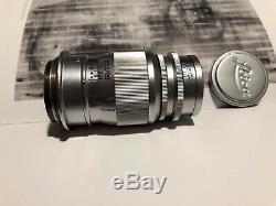 Leitz Leica Elmar 4 9cm 90mm ALL CHROME rare M39 lens adapt M Sony A7 A7r