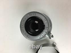 Leitz Leica Elmar 5cm 50mm f/3.5 Collapsible Red Scale + hood