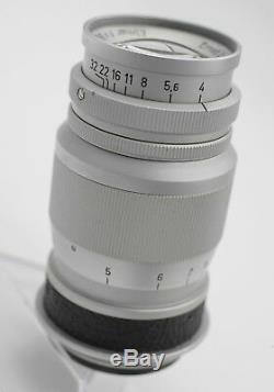 Leitz Leica Elmar 9cm F4.0 M39 Mount Rangefinder Camera Prime Lens & Bubble