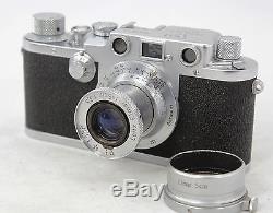 Leitz Leica III c DRP, vintage 35mm rangefinder camera, lens Elmar 3,5/50mm