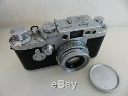 Leitz Leica III g DBP Analog Kamera + Elmar f=5cm 12.8 Objektiv Lens DEFEKT