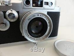 Leitz Leica III g DBP Analog Kamera + Elmar f=5cm 12.8 Objektiv Lens DEFEKT