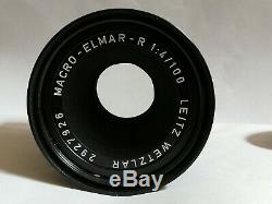 Leitz Leica -r 100mm F4 Macro-elmar Lens Made In Germany 3-cam