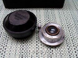 Leitz Wetzlar Leitz Elmar-M39 13.5/35mm Lens box/fresh serviced RARE