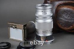 Lot of Leica / Leitz accessories 4/90 Elmar lens, case, filters, slide viewer