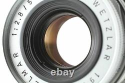MINT FedEx Leitz Wetzlar Elmar 50mm f/2.8 Manual Focus Lens Silver From JAPAN