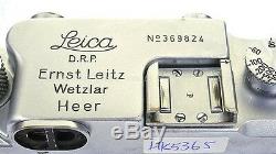 Military Leica IIIC film camera with Leitz Elmar 90mm F/4 lens, Heer engraved
