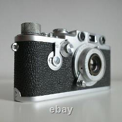 NEAR MINT Leica IIIf / 3F Red Dial Camera + Leitz Elmar 13.5 F=5cm Lens m3 m6