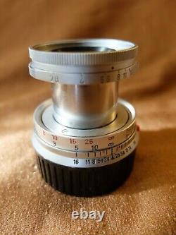 Objectif lens LEICA Leitz ELMAR 50mm 2,8 monture m + pare soleil Leica neuf ++++