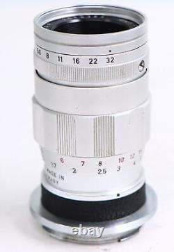 Rare Leica Leitz 90mm F4 Three Elements Elmar (iii) M Lens Free Ups Shipping
