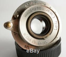Rare Leitz Elmar 3,5/50mm Lens 1930/1931 No5 Sn. 130343 F/3,5 50mm Leica LTM M39