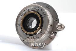 Rare Snail Exc+4 Leitz elmar 35mm 3.5 nickel Lens for L39 Leica Screw Mount