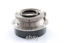 Rare Snail Exc+4 Leitz elmar 35mm 3.5 nickel Lens for L39 Leica Screw Mount