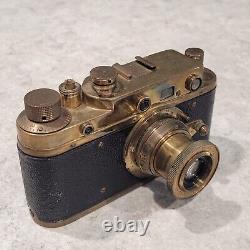 VINTAGE LEICA D. R. P Ernst Leitz Wetzlar Camera Brass Leitz Elmar 50mm Lense