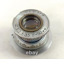 Vintage Camera Lens FED macro 3.5/50 mount M39 Copy Leitz Elmar Canon Sony Leica