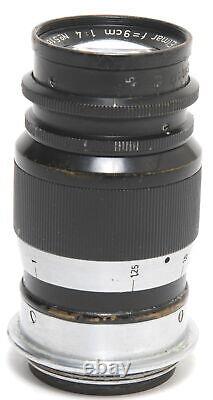 Vintage Leica Leitz Elmar 4/9cm lens Black/Chrome M39 Screw Mount Glass Needs