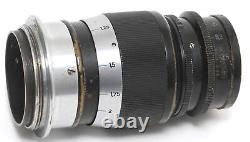 Vintage Leica Leitz Elmar 4/9cm lens Black/Chrome M39 Screw Mount Glass Needs